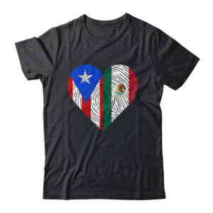 Mexico Flag Puerto Rico Flag Heart Puerto Rican Mexican Shirt Hoodie Classic T Shirt Black 600x.jpg