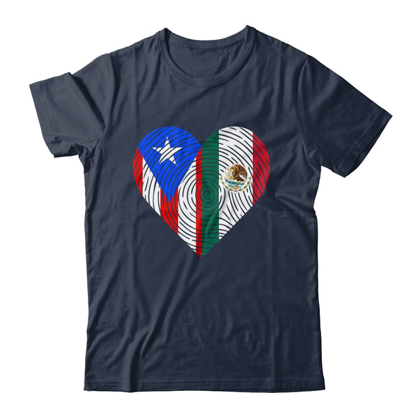 Mexico Flag Puerto Rico Flag Heart Puerto Rican Mexican Shirt Hoodie Classic T Shirt Navy 600x.jpg