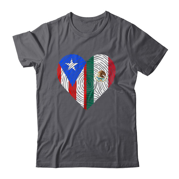 Mexico Flag Puerto Rico Flag Heart Puerto Rican Mexican Shirt Hoodie Classic T Shirt Dark Heather 600x.jpg