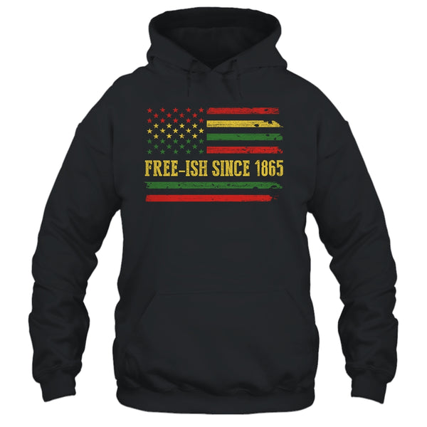 Freeish Since 1865 Juneteenth Black History Flag African Pullover Hoodie Black 600x.jpg