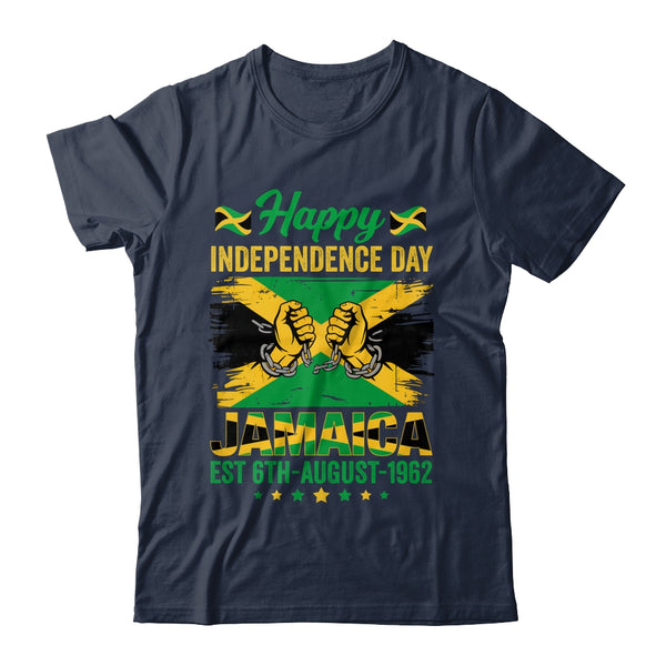 Happy Independence Day Jamaica 1962 Jamaican Men Women Shirt Tank Top Classic T Shirt Navy 600x 1.jpg