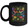 Floral Bird Otomi Mexican Style Mexicano Mexicana Mug 11oz Mug Black front 600x.jpg