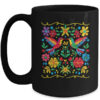 Floral Bird Otomi Mexican Style Mexicano Mexicana Mug 15oz Mug Black front 600x.jpg