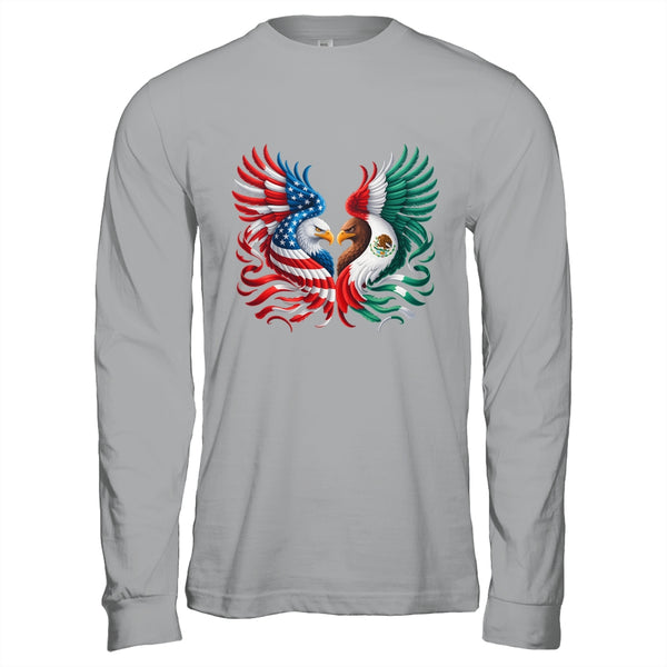 America Mexico Flag Vintage Mexican Roots American Flag Shirt Hoodie Long Sleeve T Shirt Sport Grey 600x 1.jpg