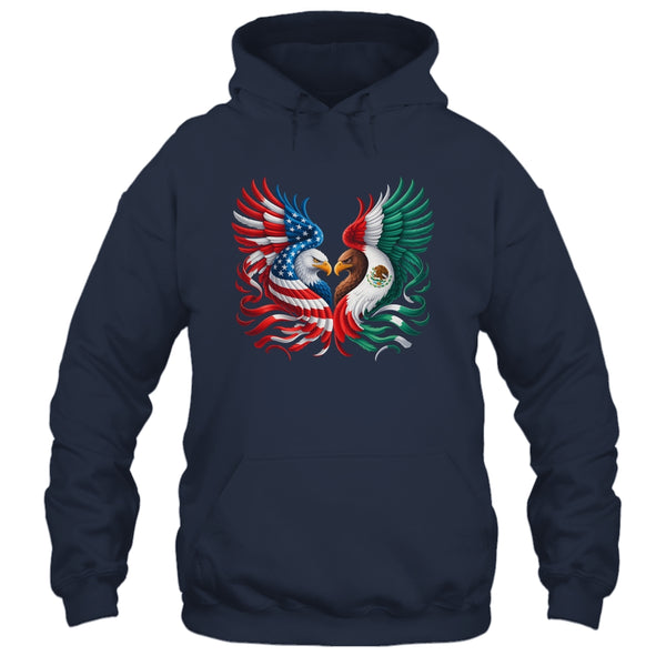America Mexico Flag Vintage Mexican Roots American Flag Shirt Hoodie Pullover Hoodie Navy 600x 1.jpg