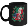 Mexico Mexican Flag USA American Flag Rose Flower Mexicana Mug 11oz Mug Black front 600x.jpg