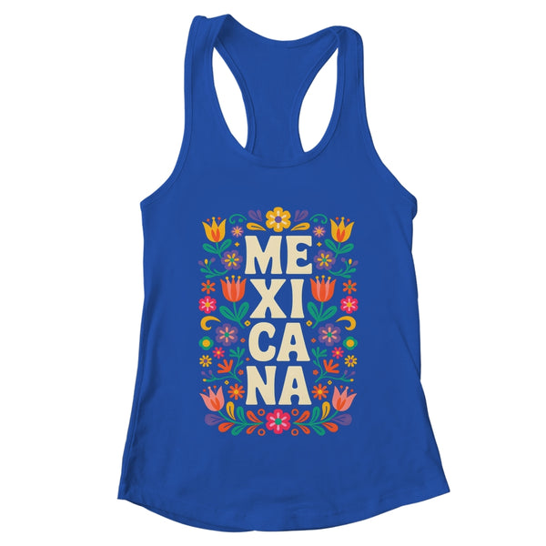 Proud Mexico For Mexicans Mexicana Mexico Women Girls Flower Shirt Tank Top Women s Ideal Racerback Tank Royal 600x 1.jpg
