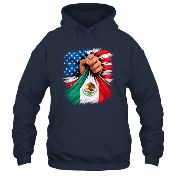 America Mexico Flag Vintage Mexican Roots American USA Shirt Hoodie Pullover Hoodie Navy 600x.jpg