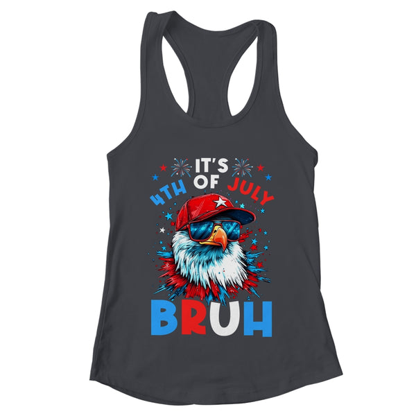 Bruh 4th Of July Boys Kids Fourth Of July Bald Eagle Shirt Tank Top Women s Ideal Racerback Tank Black 600x 1.jpg