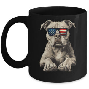 Patriotic Pitbull Dog USA Flag 4th Of July Mug 11oz Mug Black front 600x.jpg