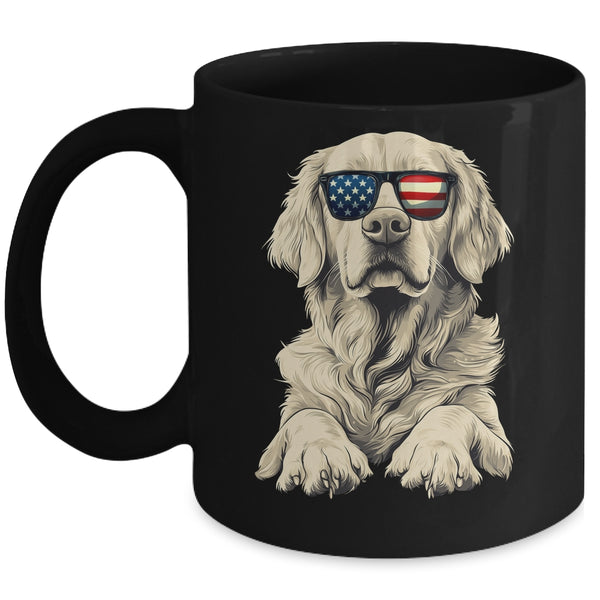 Patriotic Golden Retriever Dog USA Flag 4th Of July Mug 11oz Mug Black front 600x.jpg