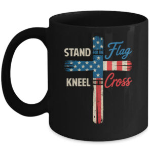 USA Flag Religious 4th Of July Christian Stand For The Flag Mug 11oz Mug Black front 600x.jpg
