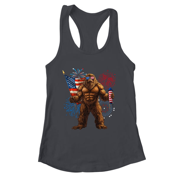 Bigfoot Fireworks 4th Of July Men Sasquatch American US Flag Shirt Tank Top Women s Ideal Racerback Tank Black 600x.jpg