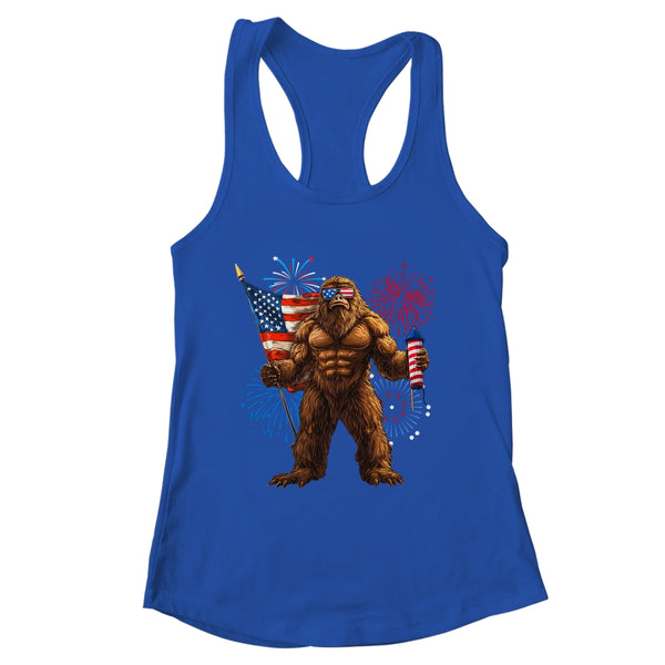 Bigfoot Fireworks 4th Of July Men Sasquatch American US Flag Shirt Tank Top Women s Ideal Racerback Tank Royal 600x.jpg