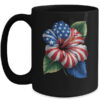 American Flag Hibiscus Flower Patriotic Floral 4th Of July Mug 15oz Mug Black front 600x.jpg