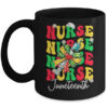 Juneteenth Scrubs Groovy African Bow Juneteenth Nurse Women Mug 11oz Mug Black front 600x.jpg