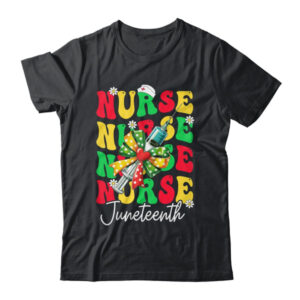 Juneteenth Scrubs Groovy African Bow Juneteenth Nurse Women Shirt Tank Top Classic T Shirt Black 600x.jpg