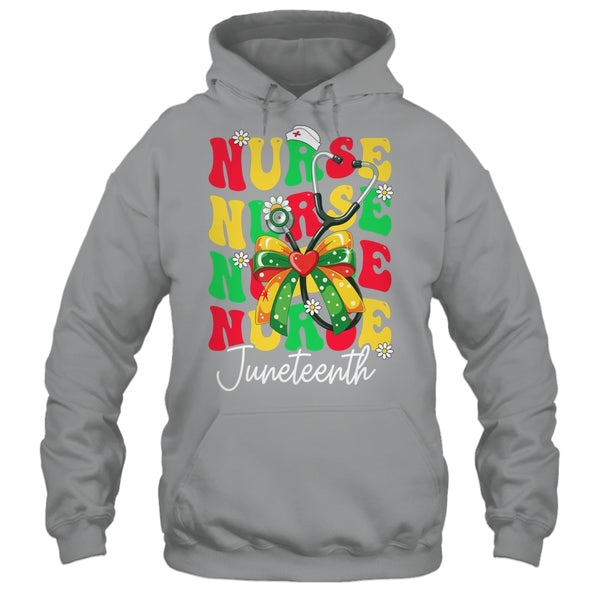 Juneteenth Nurse Groovy African Scrubs Top Bow Black Women Shirt Tank Top Pullover Hoodie Sport Grey 600x.jpg
