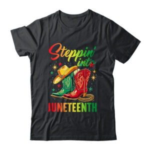 Stepping Into Juneteenth Afro Woman Black Girls Women Shirt Tank Top Classic T Shirt Black 600x.jpg