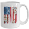 Flower Brushstroke America Flag 4th Of July Jesus Christian Mug 15oz Mug White back 600x.jpg