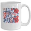 Retro Boho Floral God Bless The USA Christian 4th Of July Mug 15oz Mug White back 600x.jpg