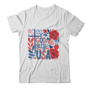Retro Boho Floral God Bless The USA Christian 4th Of July Shirt Tank Top Classic T Shirt White 600x.jpg