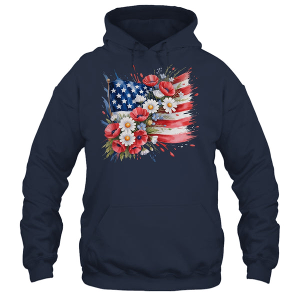 Floral Flag American Flag 4th Of July America Patriotic Shirt Tank Top Pullover Hoodie Navy 600x.jpg