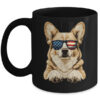 Patriotic Corgi Dog USA Flag 4th Of July Mug 11oz Mug Black front 600x.jpg
