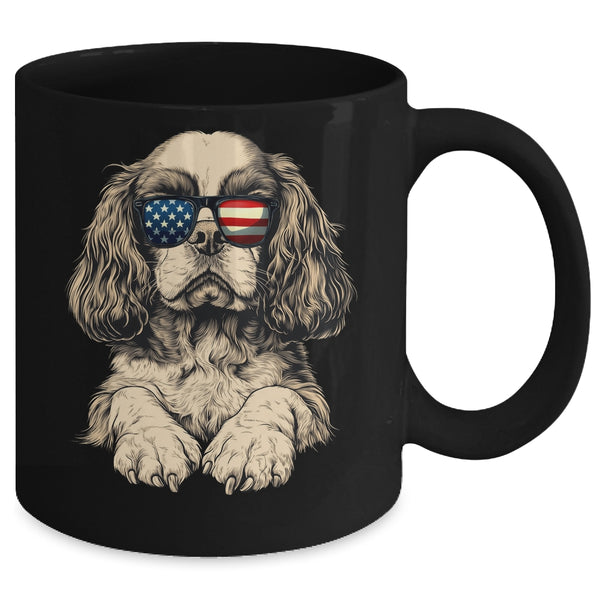Patriotic Cavalier King Charles Spaniel Dog USA Flag 4th Of July Mug 11oz Mug Black back 600x.jpg
