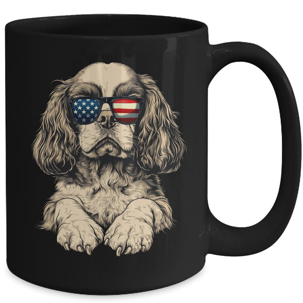 Patriotic Cavalier King Charles Spaniel Dog USA Flag 4th Of July Mug 15oz Mug Black back 600x.jpg