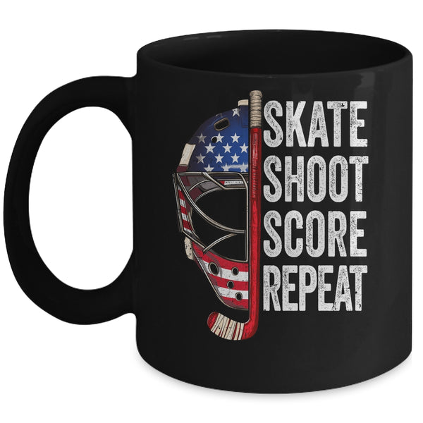 Hockey Player USA American Flag 4th Of July Men Women Kids Mug 11oz Mug Black front 600x.jpg