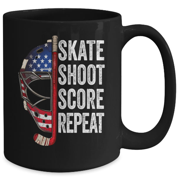 Hockey Player USA American Flag 4th Of July Men Women Kids Mug 15oz Mug Black back 600x.jpg