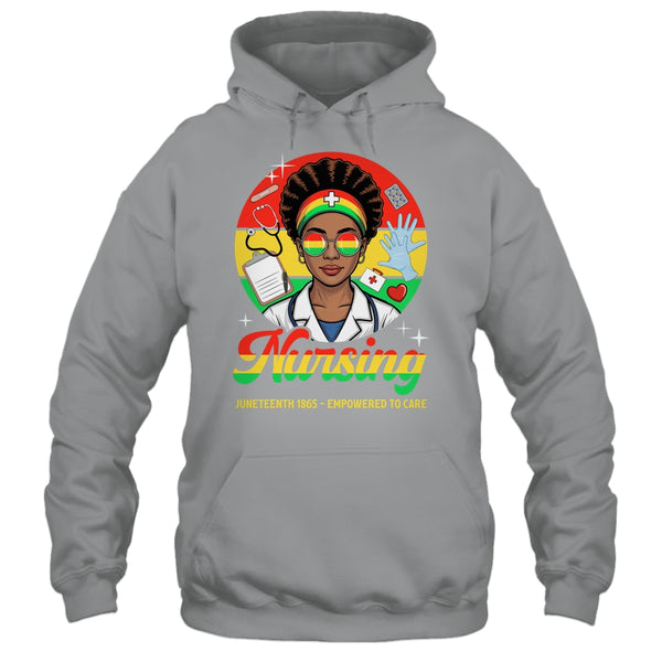 Juneteenth Nurse Pride Afro American Healthcare Worker Shirt Tank Top Pullover Hoodie Sport Grey 600x.jpg