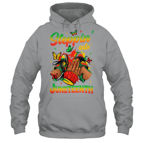 Stepping Into Juneteenth Afro Women Black Girls Sneakers Shirt Tank Top Pullover Hoodie Sport Grey 600x 1.jpg