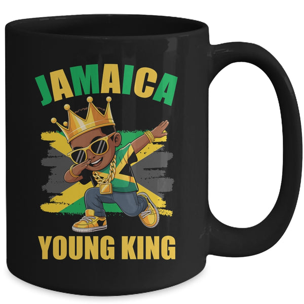 Jamaica Young King Jamaican Boy African Proud Jamaican Flag Mug 15oz Mug Black back 600x.jpg
