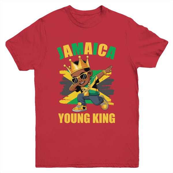 Jamaica Young King Jamaican Boy African Proud Jamaican Flag Youth Shirt Youth T Shirt Red 600x.jpg