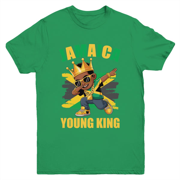 Jamaica Young King Jamaican Boy African Proud Jamaican Flag Youth Shirt Youth T Shirt Irish Green 600x.jpg