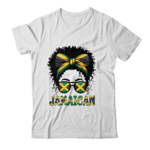 Jamaican Girl Jamaica Flag Pride Black Woman Afro Messy Bun Shirt Tank Top Classic T Shirt White 600x.jpg