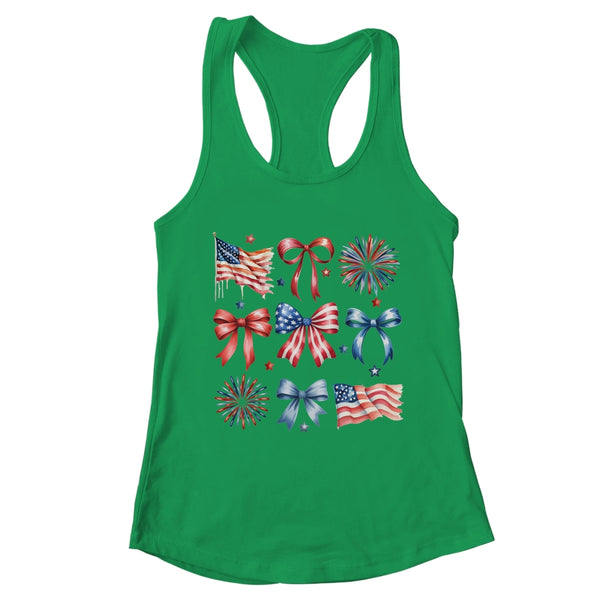 USA Coquette Bow Retro America 4th Of July Patriotic Girls Shirt Tank Top Women s Ideal Racerback Tank Kelly Green 600x.jpg