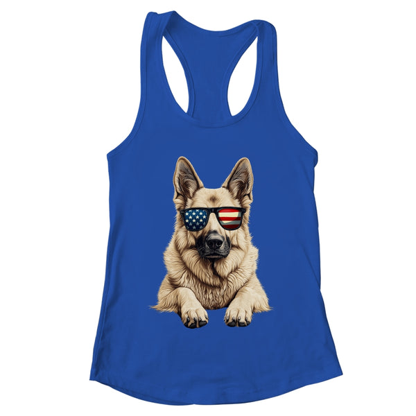 Patriotic German Shepherd Dog USA Flag 4th Of July Shirt Tank Top Women s Ideal Racerback Tank Royal 600x 2.jpg