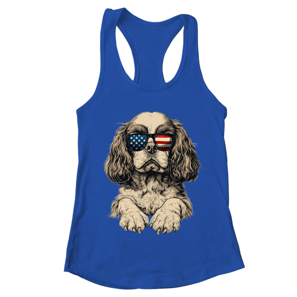Patriotic Cavalier King Charles Spaniel Dog USA Flag 4th Of July Shirt Tank Top Women s Ideal Racerback Tank Royal 600x 1.jpg