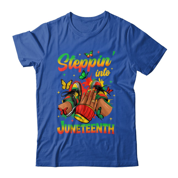 Stepping Into Juneteenth Afro Women Black Girls Sneakers Shirt Tank Top Classic T Shirt Royal 600x 2.jpg