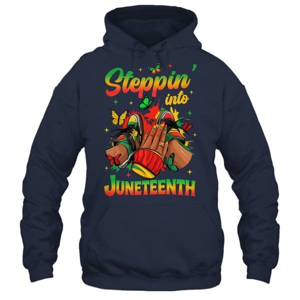Stepping Into Juneteenth Afro Women Black Girls Sneakers Shirt Tank Top Pullover Hoodie Navy 600x 2.jpg