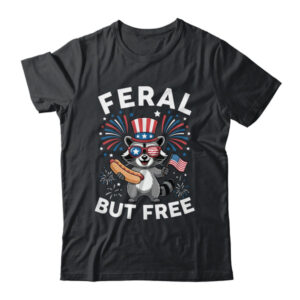 Feral But Free Patriotic Raccoon 4th Of July Raccoon Hotdog Shirt Tank Top Classic T Shirt Black 600x 2.jpg