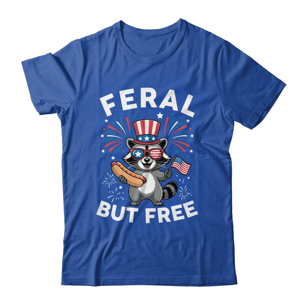 Feral But Free Patriotic Raccoon 4th Of July Raccoon Hotdog Shirt Tank Top Classic T Shirt Royal 600x 2.jpg