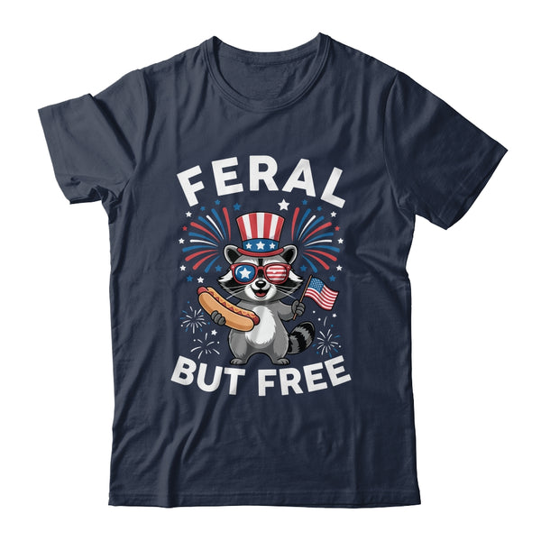 Feral But Free Patriotic Raccoon 4th Of July Raccoon Hotdog Shirt Tank Top Classic T Shirt Navy 600x 2.jpg
