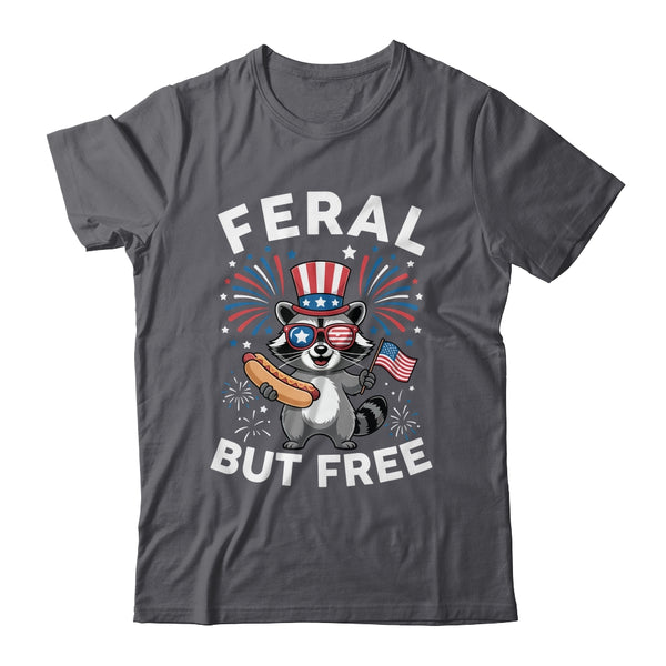 Feral But Free Patriotic Raccoon 4th Of July Raccoon Hotdog Shirt Tank Top Classic T Shirt Dark Heather 600x 2.jpg
