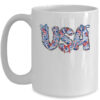 Floral Coquette USA Retro America 4th Of July Patriotic Girl Mug 15oz Mug White front 600x.jpg