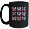 Coquette Bow Patriotic American Flag Retro July Of 4th Girls Mug 15oz Mug Black front 600x.jpg