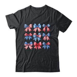 Coquette Bow Patriotic American Flag Retro July Of 4th Girls Shirt Tank Top Classic T Shirt Black 600x.jpg